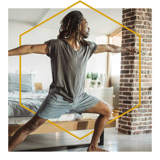 Man in yoga pose