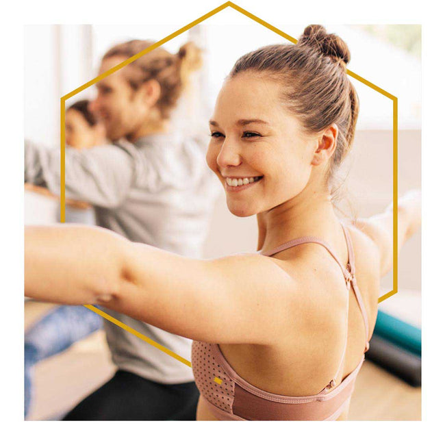 Woman in yoga pose