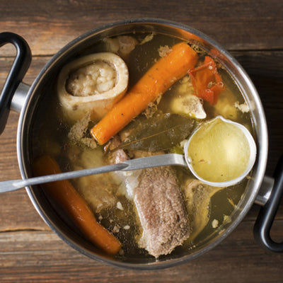 Homemade collagen bone broth
