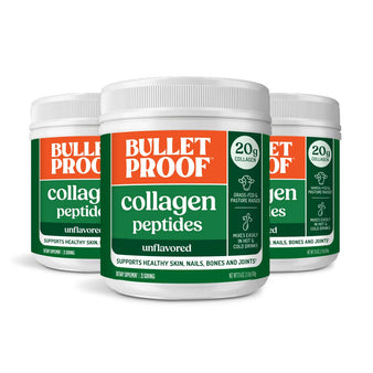 Image: Bulletproof unflavored collagen peptides 3 packs 17.6 oz package