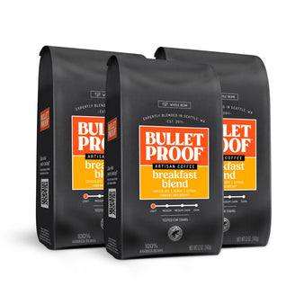 Image: Bulletproof Breakfast Blend Whole Bean Coffee 3 pack
