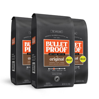 Image: Bulletproof Original Decaf Whole Bean Coffee 3 Pack