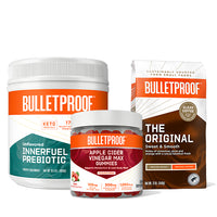 Bulletproof best selling products Innerfuel, Original Ground Coffee and Apple Cider Vinegar Max gummies