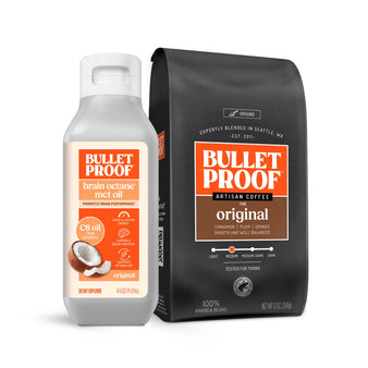 Image: Brain Octane C8® MCT Oil and Ground Coffee