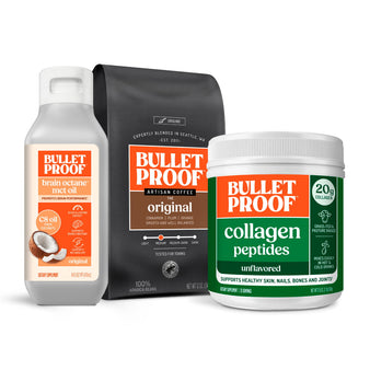 Image: Ground Coffee, Brain Octane C8® MCT Oil and Collagen Peptides