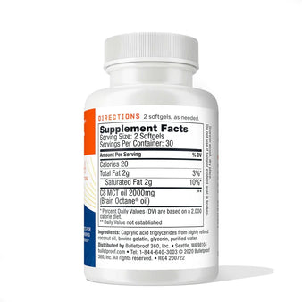 Brain octane oil Supplement Facts