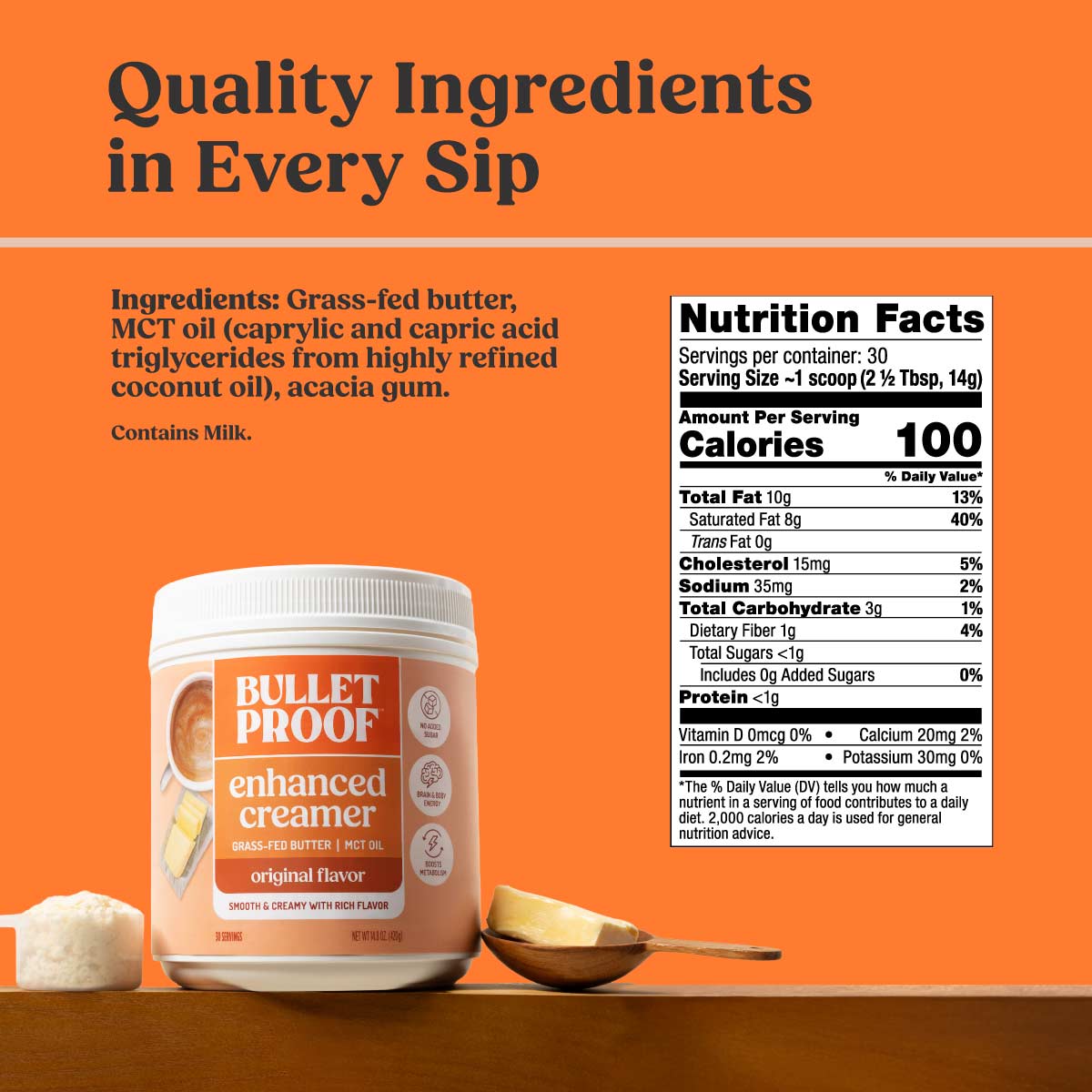 bulletproof glutathione ingredients Energy and Focus Capsules, 30 Count, Natural Source of Caffeine Supplement for Memory and Clarity (Formerly NeuroMaster) : Health & Household Enhanced Original Creamer, 14.8 oz.
