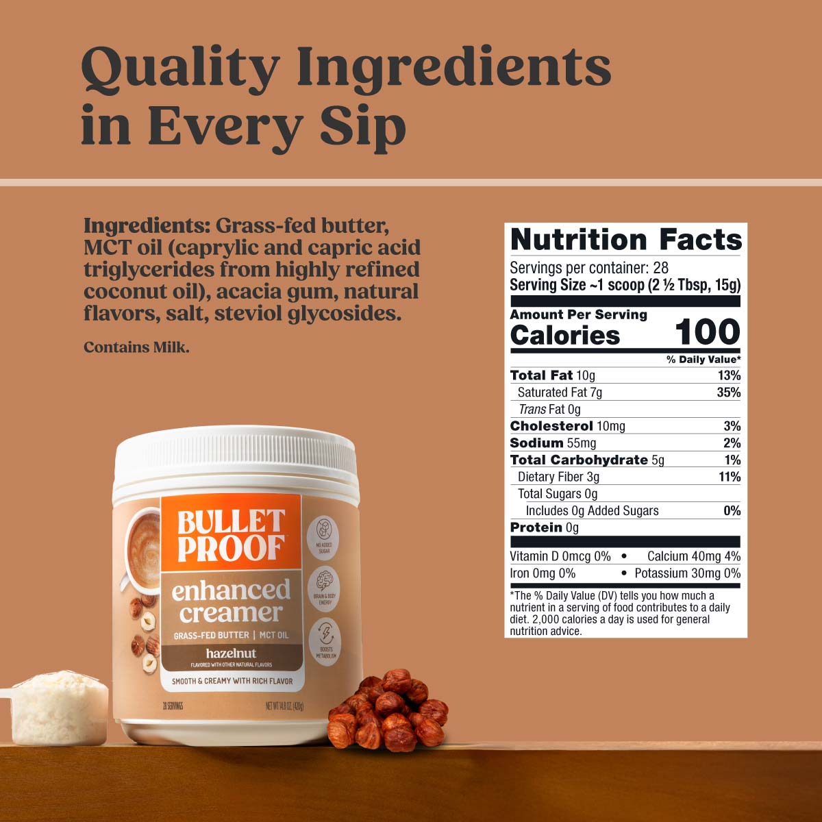 Enhanced Creamer | Hazelnut Coffee Creamer