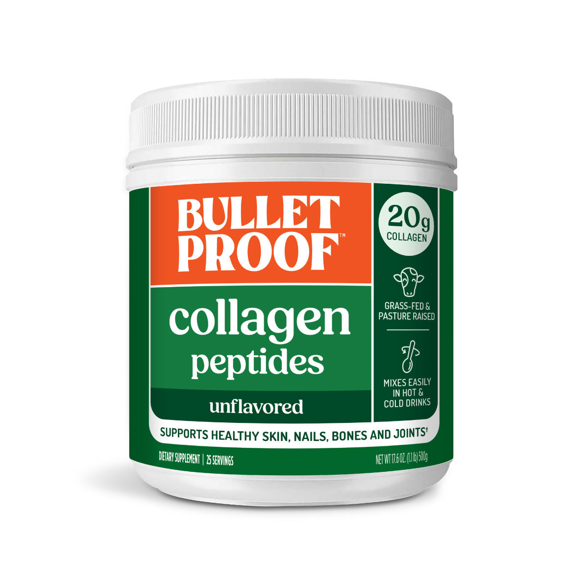Bulletproof Unflavored Collagen Peptides Powder, 17.6 oz