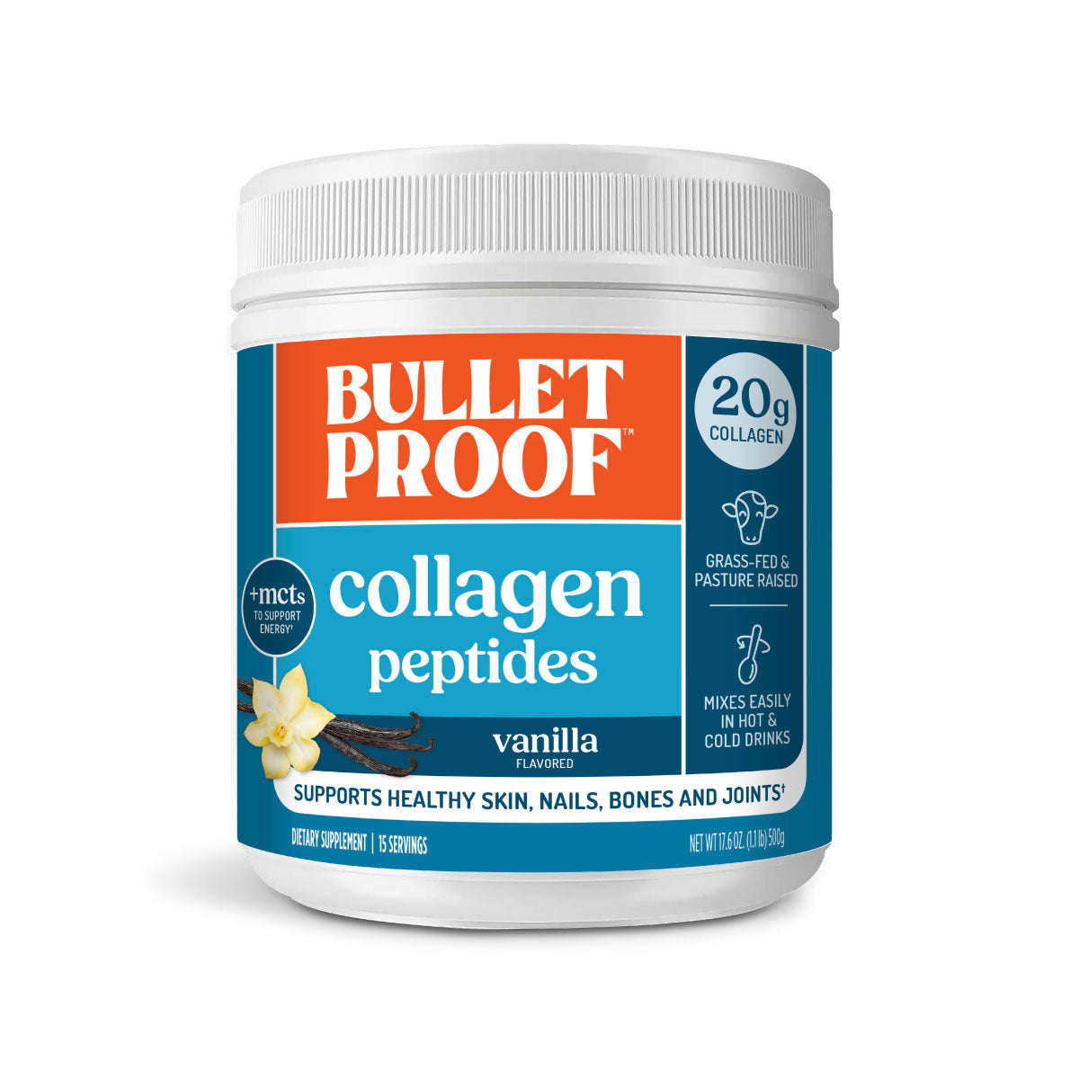 Vanilla Collagen Peptides Powder, 17.6oz