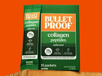 Bulletproof Unflavored Collagen Peptides packets container