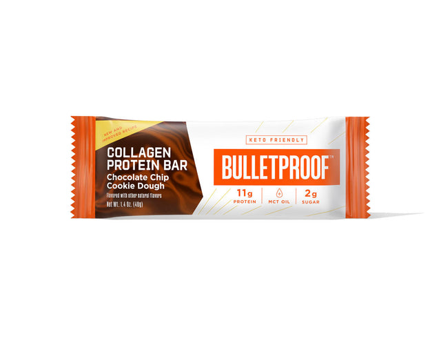 Bulletproof Chocolate Chip Cookie Dough Collagen Protein Bar