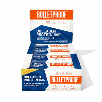 Bulletproof Vanilla Shortbread Collagen Protein Bar (12 Pack)