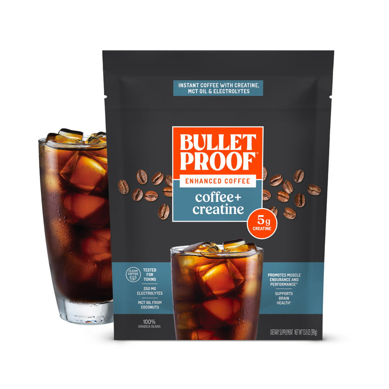 a package of bulletproof coffee + creatine
