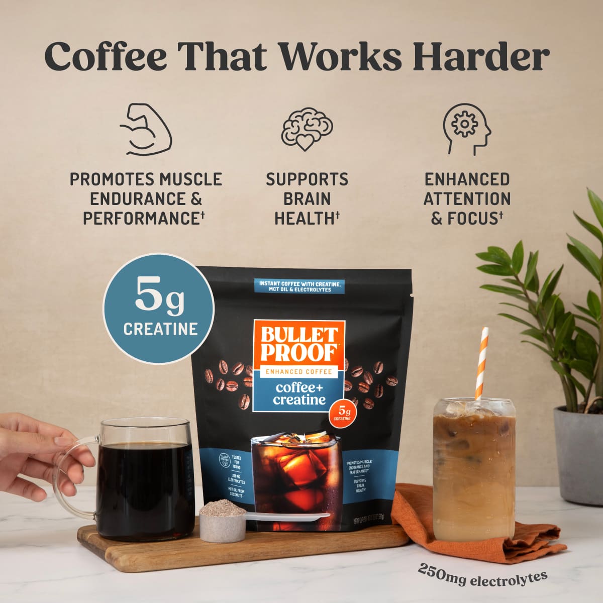 Creatine Coffee | Coffee + Creatine | Bulletproof Creatine Coffee | Coffee + Creatine | Bulletproof