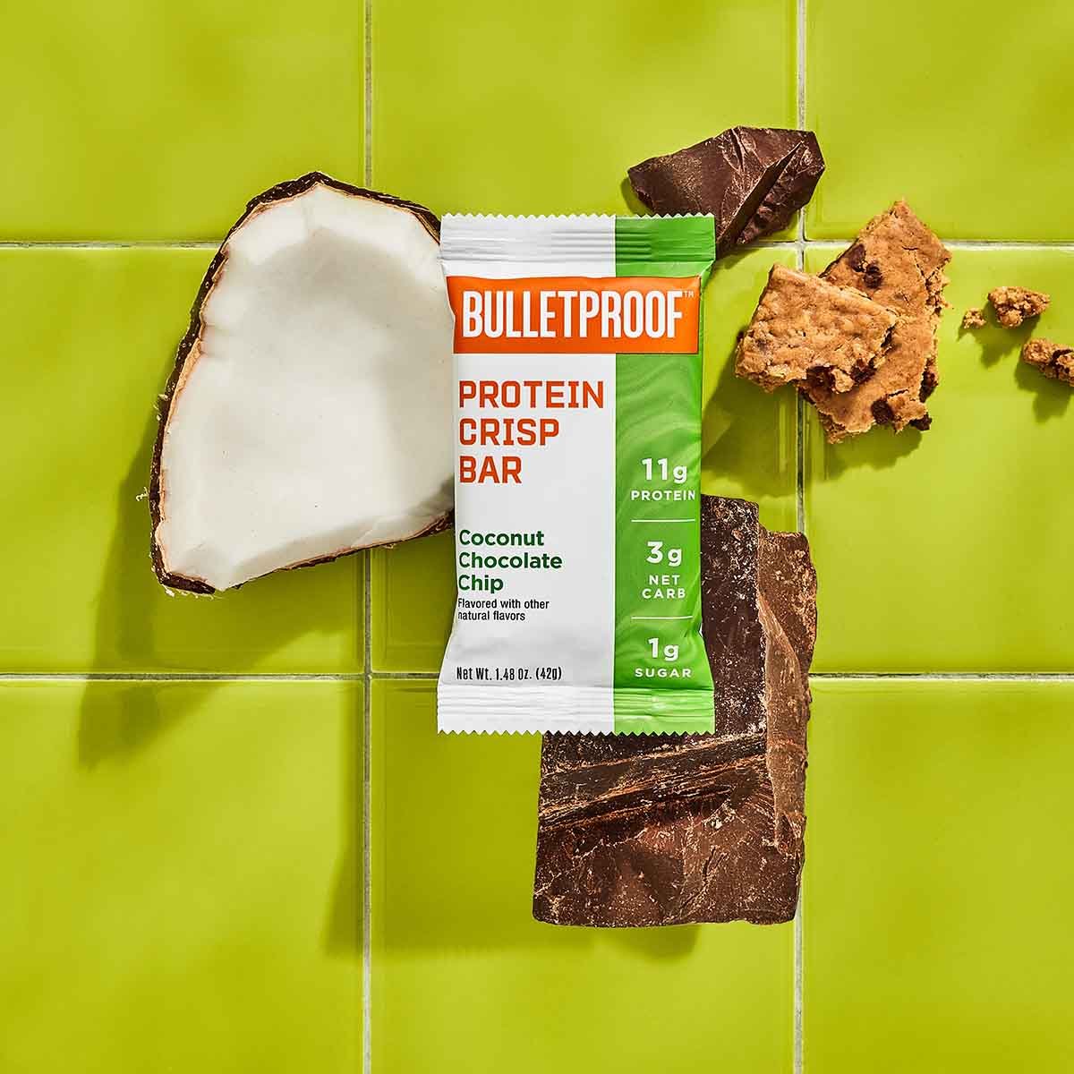 Coconut Chocolate Chip Protein Crisp Bars, 12pk | Bulletproof
