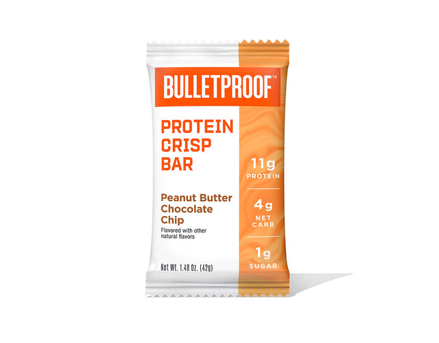 Bulletproof Peanut Butter Chocolate Chip Crisp Bar