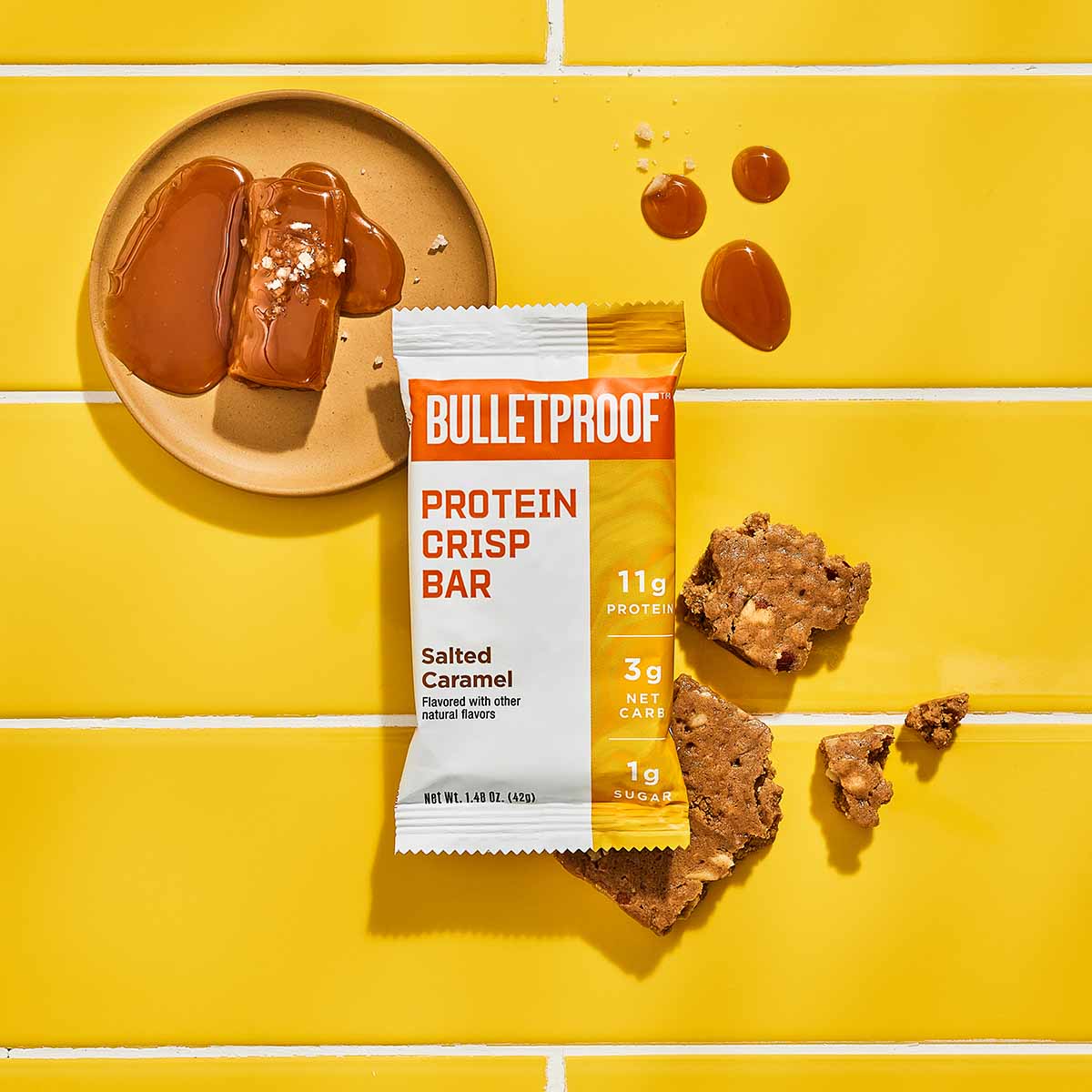 Salted Caramel Protein Crisp Bars, 12pk | Bulletproof