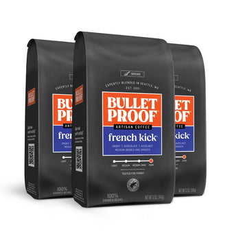 Image: Bulletproof French Kick Ground Coffee 3 pack