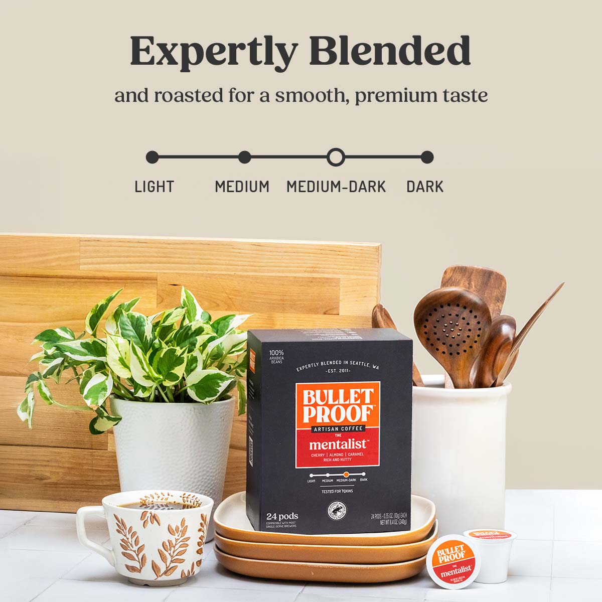 ブレットプルーフ メンタリスト ミディアムダークロースト ホール