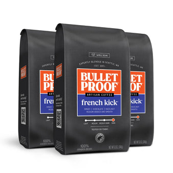 Image: Bulletproof French Kick Whole Bean Coffee  3 Pack