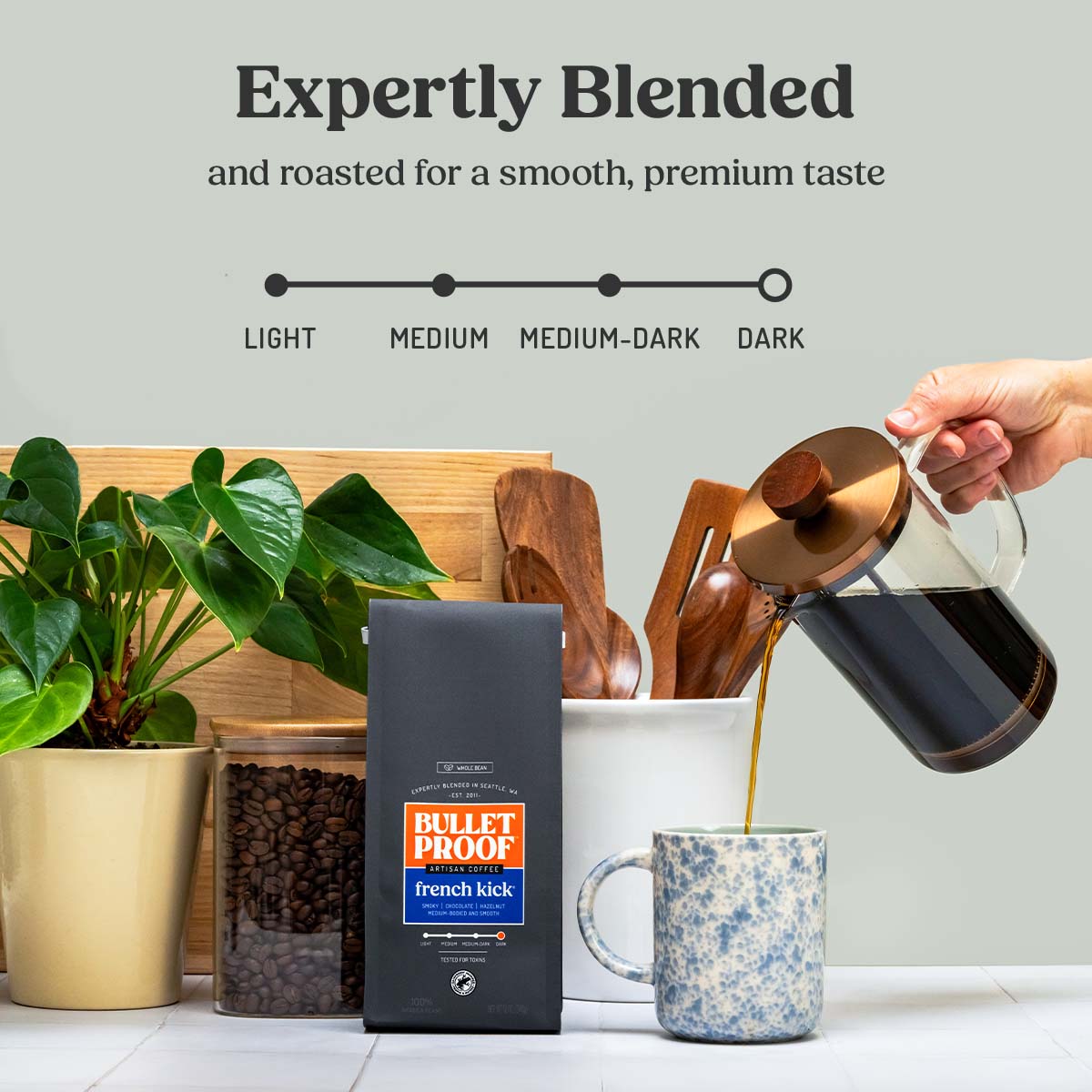 Whole Bean Coffee - French Kick | Dark Roast