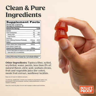 Apple cider vinegar max gummies supplement facts