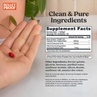 Bulletproof CoQ10 supplement facts