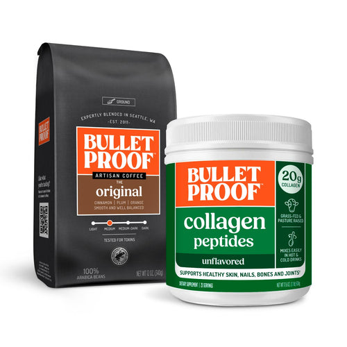 Bulletproof Starter Kit Ground Coffee, Collagen Protein