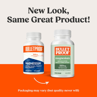 New Look, Same Great Product! Packaging may vary (but quality never will). Old packaging of Magnesium next to the new packaging of Magnesium.