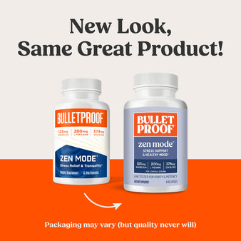 New Look, Same Great Product! Packaging may vary (but quality never will) Side by side comparison of Zen Mode new and old packaging