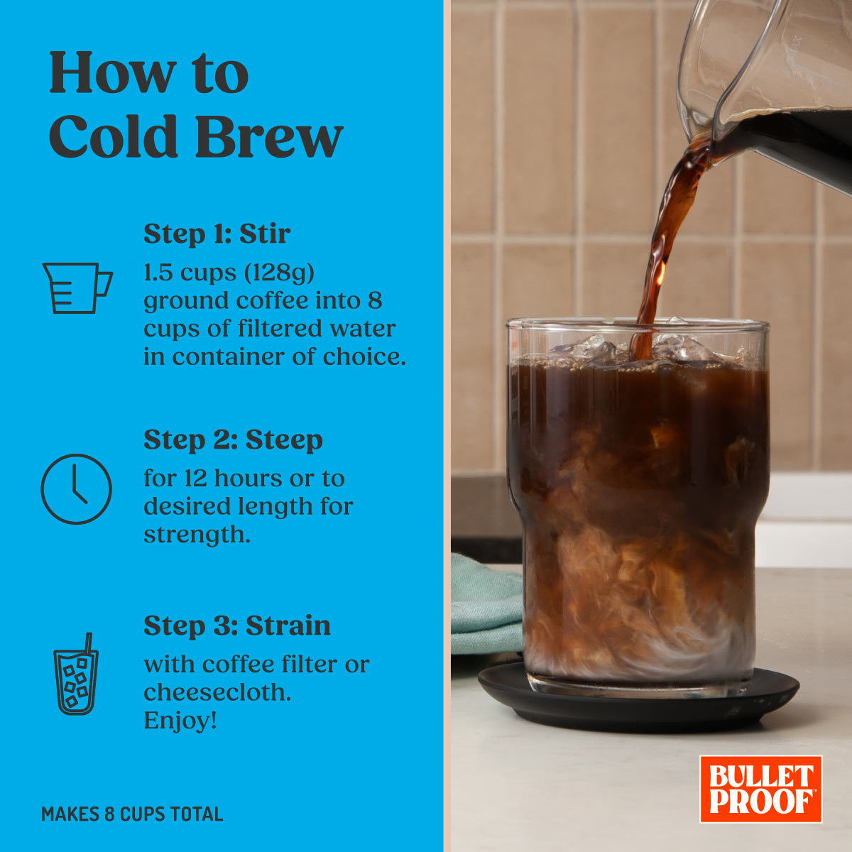 Bulletproof The High Achiever Cold Brew - 10 Oz. - Enhanced Ground Coffee, Medium