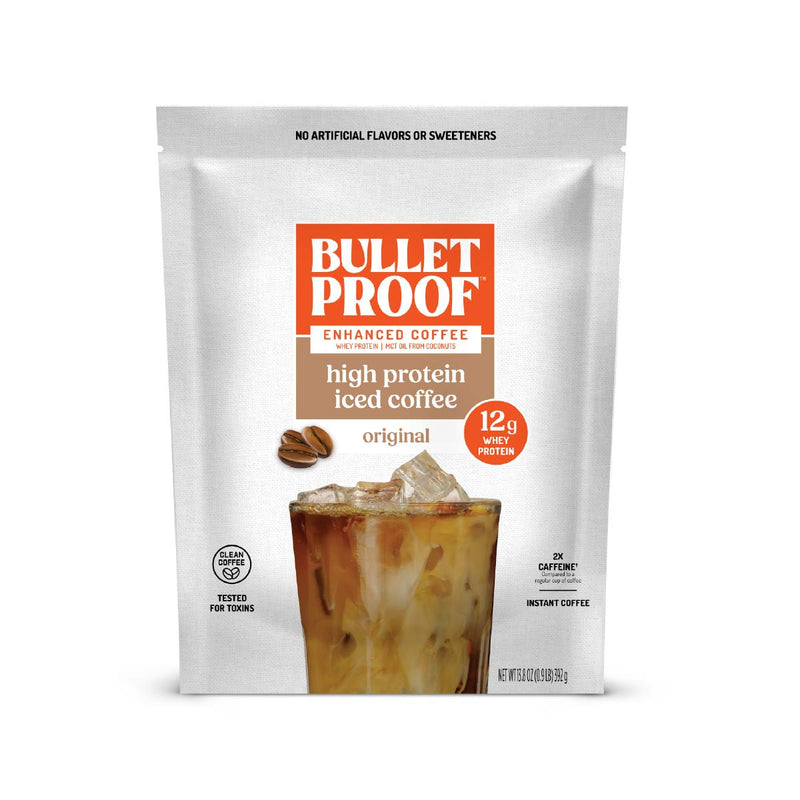high protein iced coffee packaging - original flavor