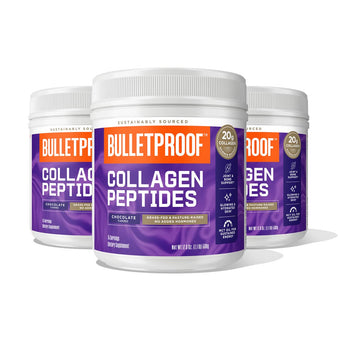 Image: Bulletproof Chocolate Collagen Peptides 3 pack