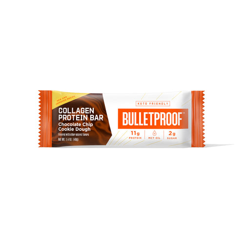 Chocolate Chip Cookie Dough Collagen Protein Bar, 12pk | Bulletproof