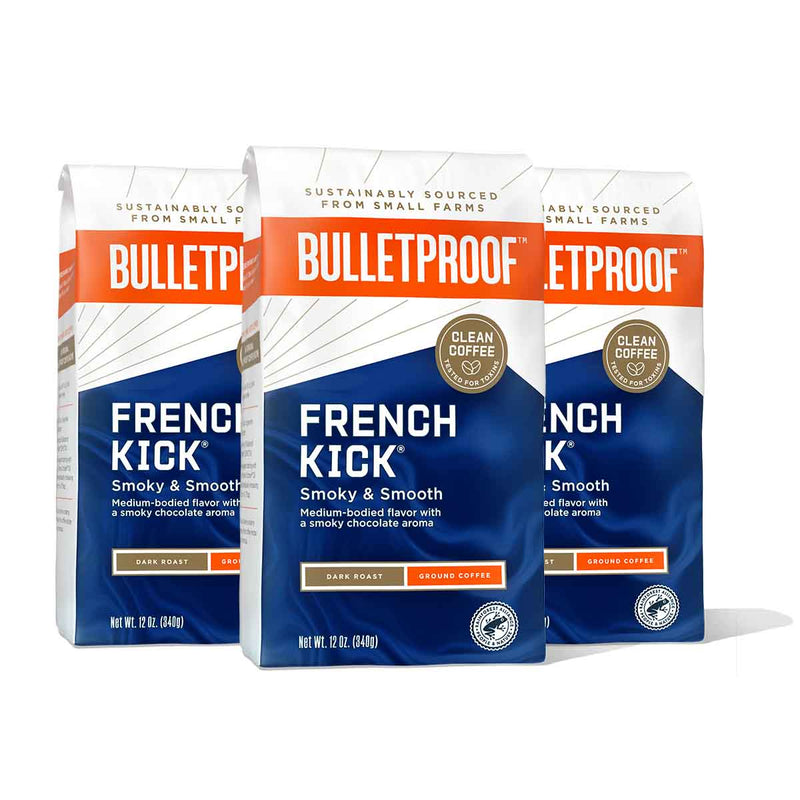 Bulletproof French Kick Ground Coffee 3 pack